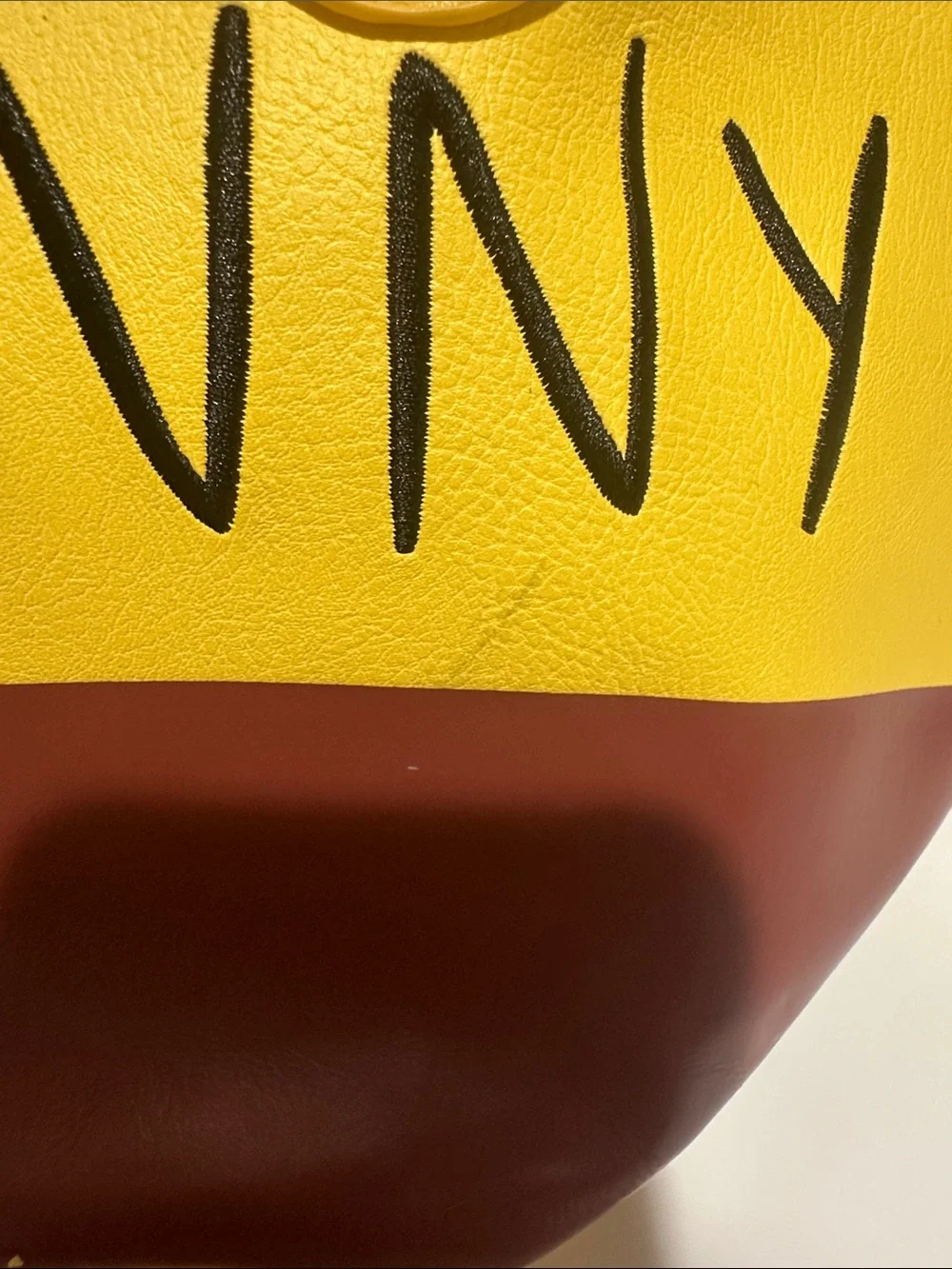 Loungefly Yellow and Brown 'HUNNY' Drawstring Crossbody Bag